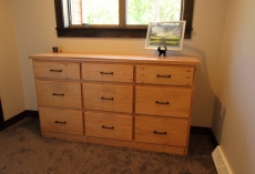 Custom built dresser from 100 yo oak trim
